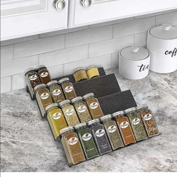 Spice Rack Steel 4 Tier Drawer Organizer for Kitchen Cabinets - Picture 6 of 9